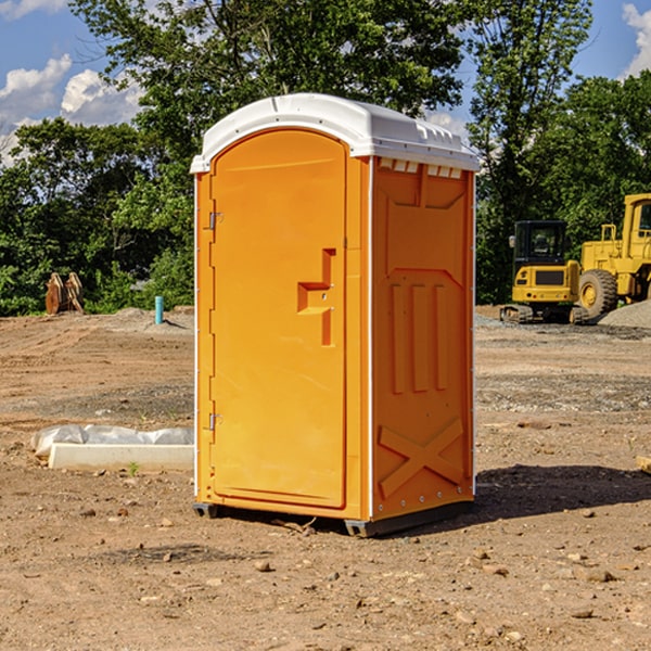 how often are the portable restrooms cleaned and serviced during a rental period in Mc Laughlin SD